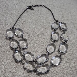 Clear Crystal Statement Necklace
